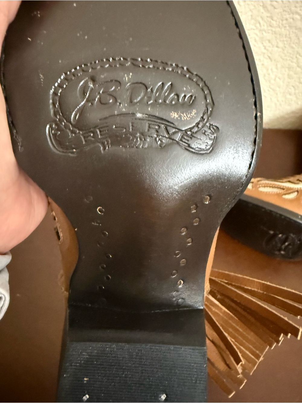 J.B. Dillon Reserve Tan Silver Glitter Fringe Western Cowgirl Boots 7B EUC - Picture 10 of 14